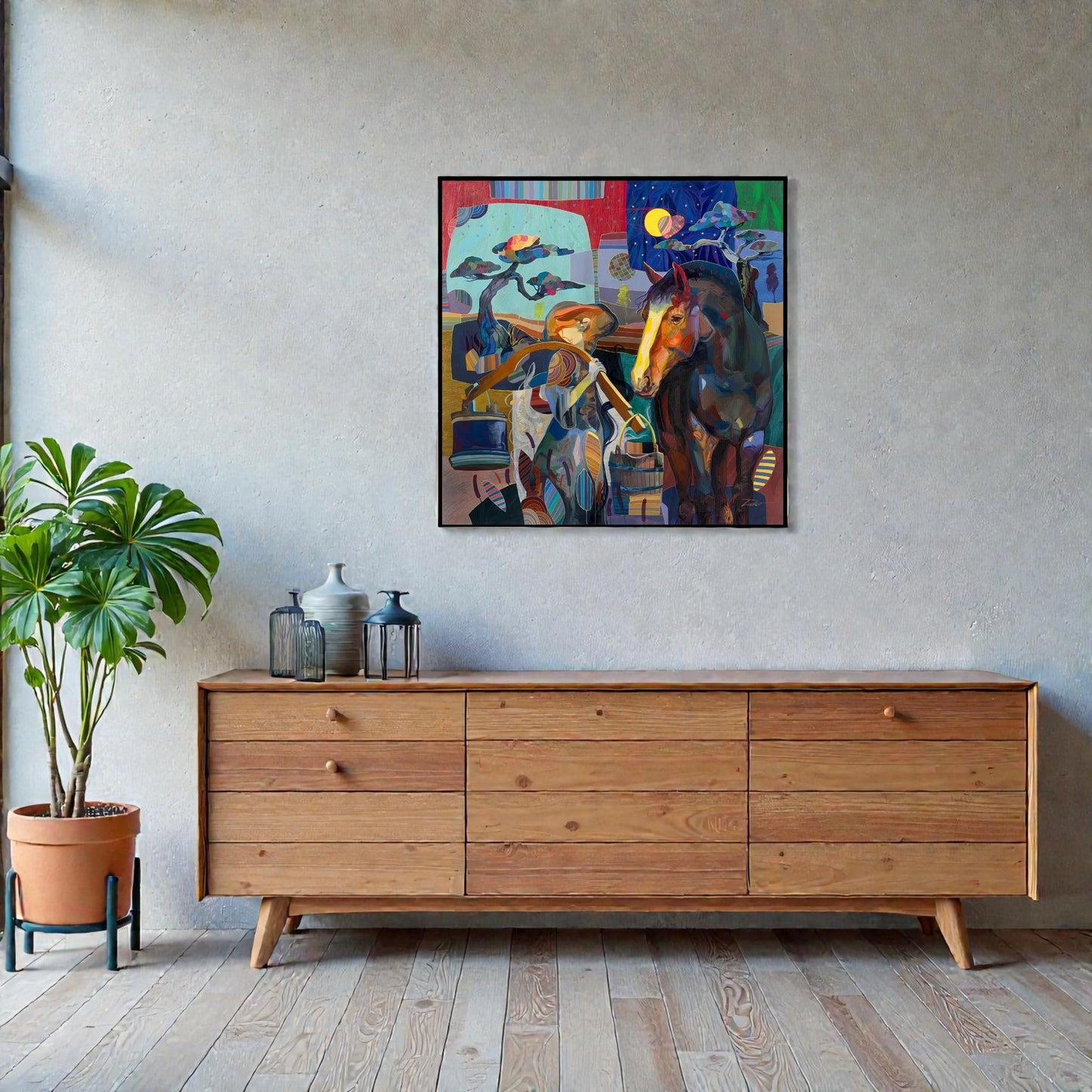 NIFAO Limited Edition Casi de Noche by Zavaleta Art 34"x34"