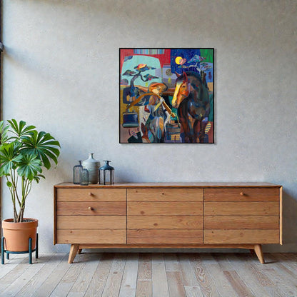 NIFAO Limited Edition Casi de Noche by Zavaleta Art 34"x34"