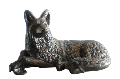 Loyal Resting German Shepherd Handcrafted Aluminum Decor 25"x12"x15"H