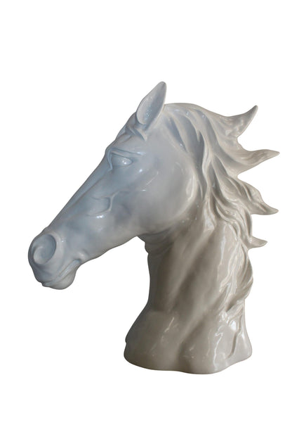 Pure Elegance, Fiberglass White Stallion Bust 36" x 14" x 36"H