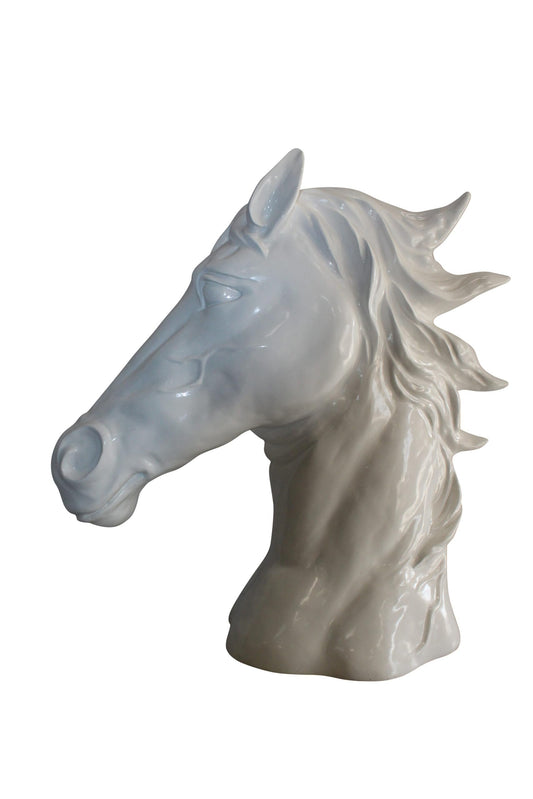 Pure Elegance, Fiberglass White Stallion Bust 36" x 14" x 36"H