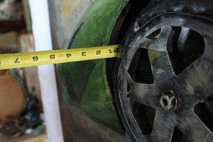 NIFAO Lamborghini Inspired Green Supercar Painting on Metal 3D 79" x 2" x 40"H