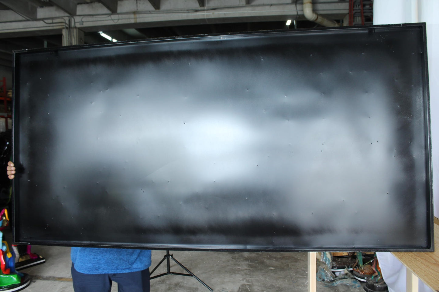 NIFAO Handmade Metal Wall Art Vintage Street Scene Raised Design 79" x 39" x 1"H