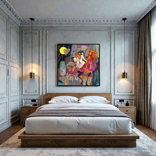 NIFAO Limited Edition By Your Side by Tadeo Zavaleta Colorful Art 34"x34"