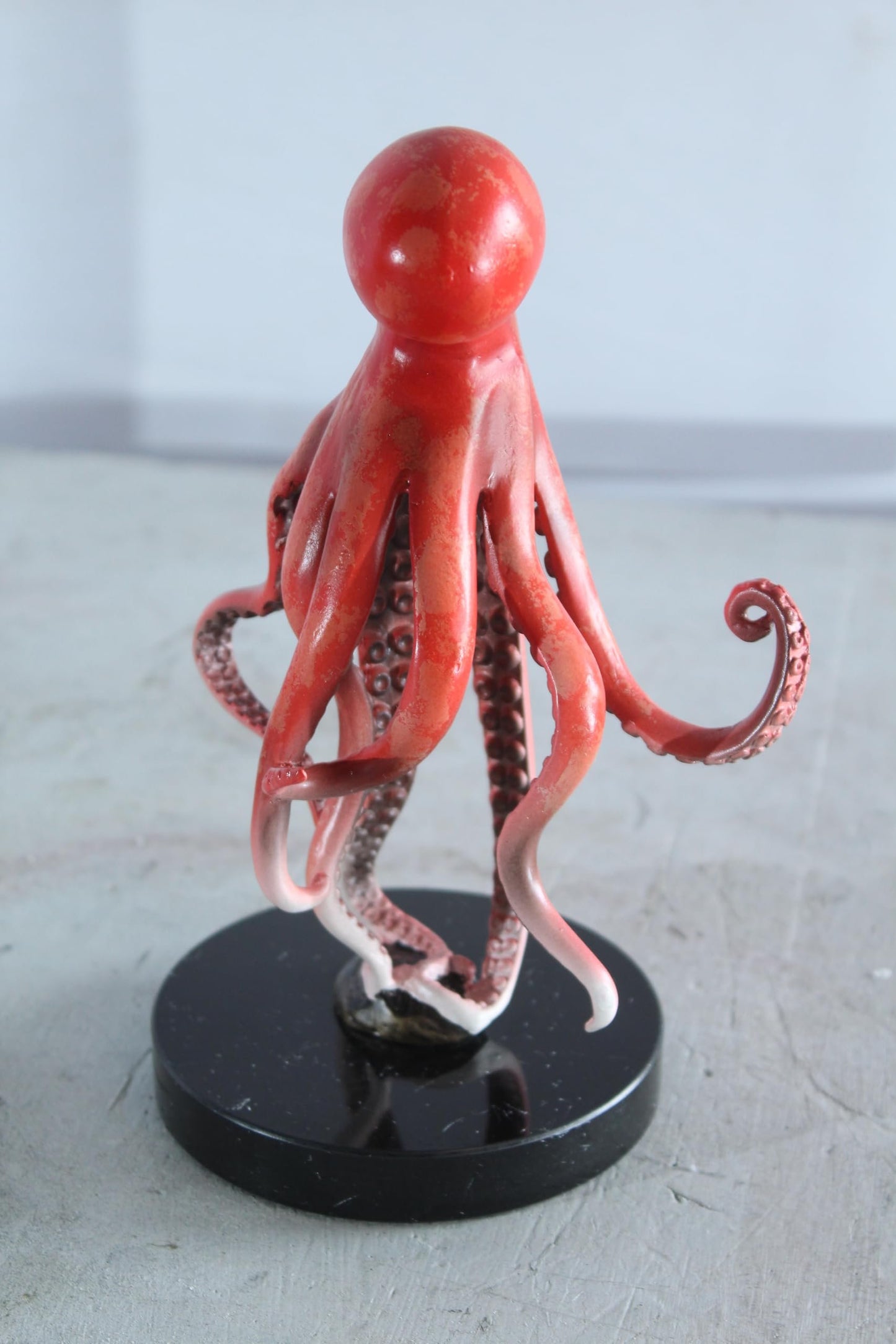 NIFAO Bronze Octopus Statue on Marble Base Coastal Tabletop Decor 6" x 5" x 11"H