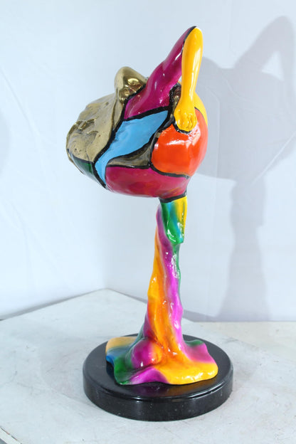 NIFAO Picasso Style Bronze Abstract Statue Colorful Modern Decor 12" x 10" x 23"H