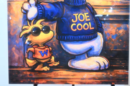Snoopy Joe Cool Pop Art Resin Covered Canvas 40"x60"