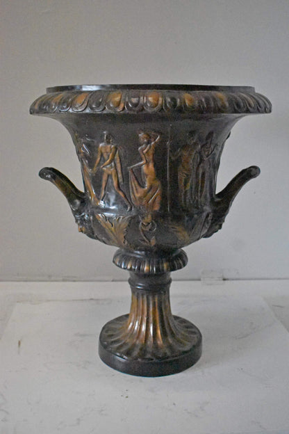Pair of Beautiful Urns Bronze Statues - Size: 24"L x 24"W x 29"H.