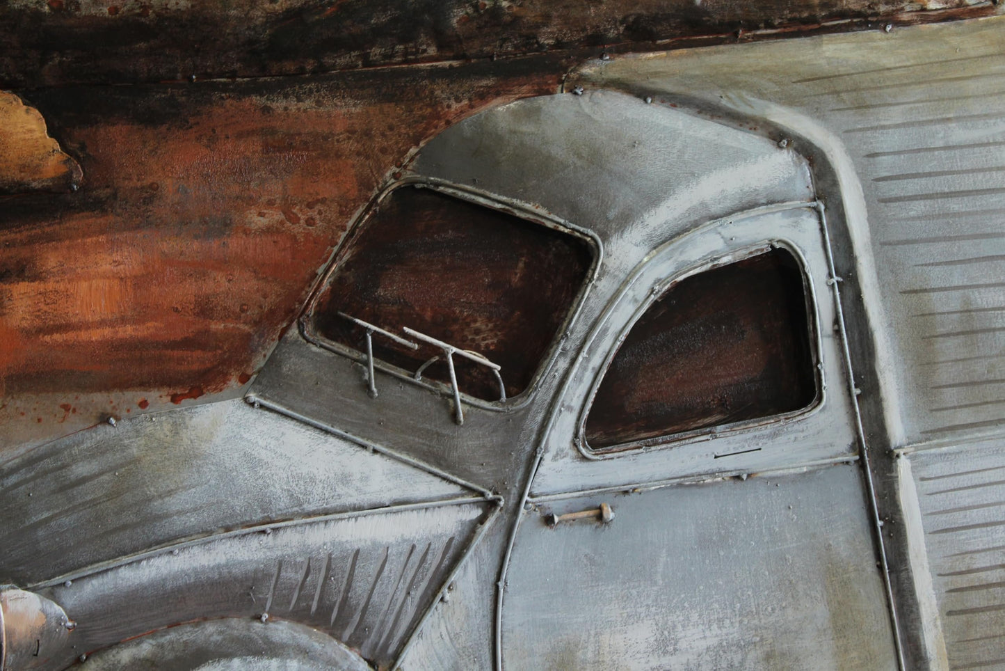 NIFAO Citroen Inspired Classic Van Painting on Metal with 3D Effect 79" x 2" x 40"H