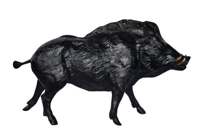 Lifesize Boar Made of Bronze, Statue  - Size: 12"L x 50"W x 30"H.