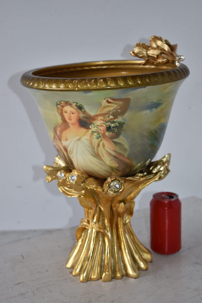 Decorative Resin Vase Embellished with Fairy Flora Size: 12" x 12" x 18"H