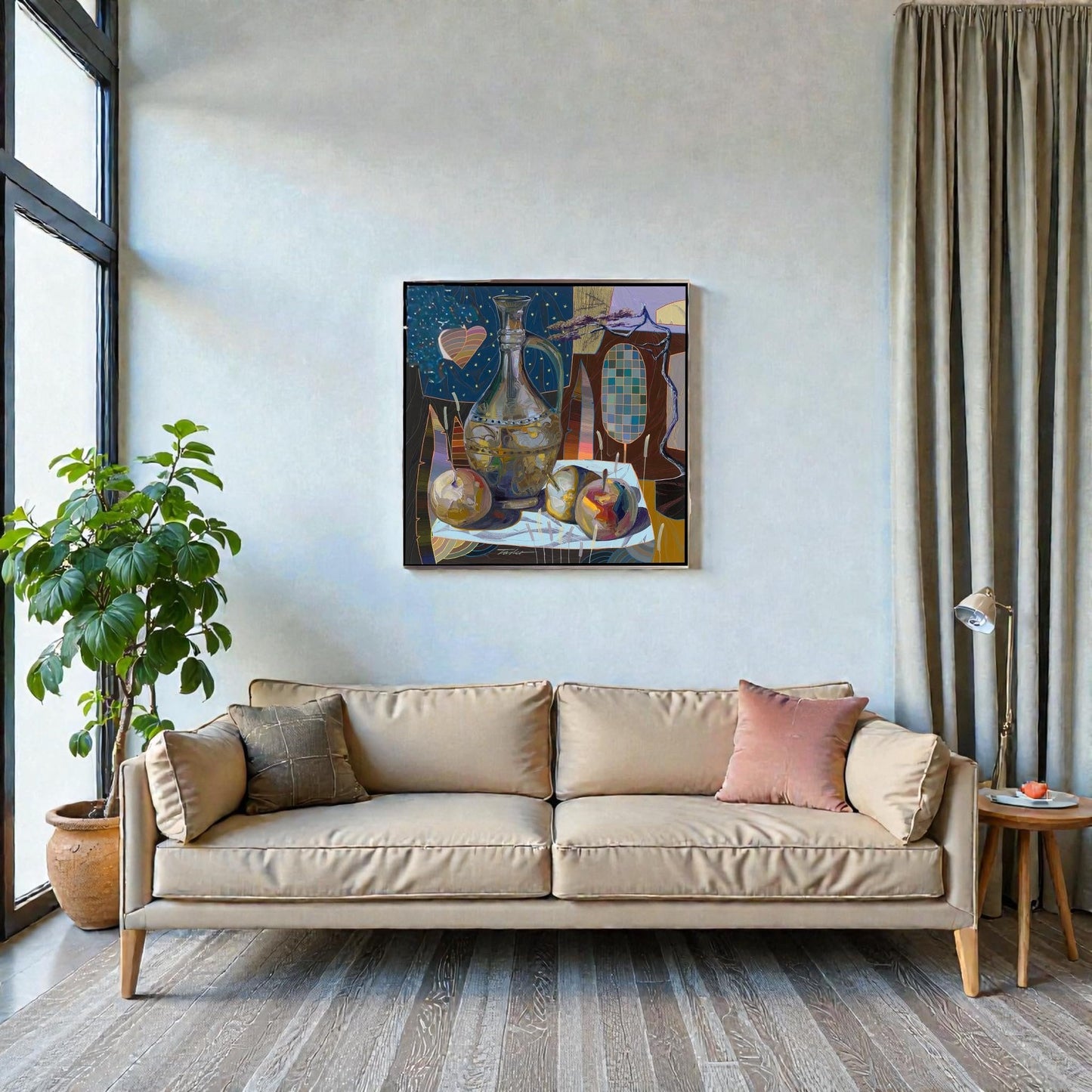 NIFAO Limited Edition Bodegon Manzanas by Zavaleta Art 32"x32"