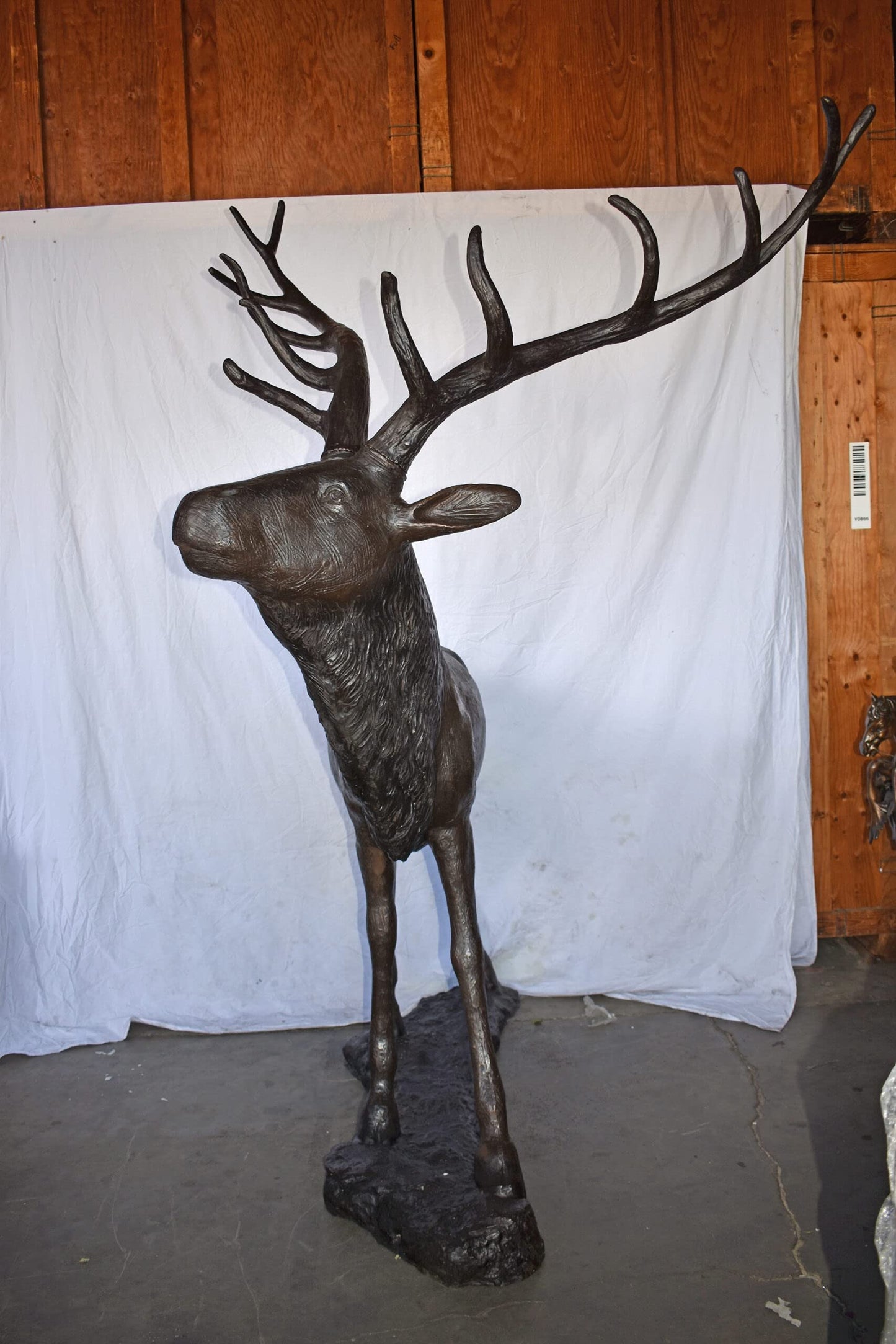 Lifesize And Incredibly Detailed Reindeer Bronze Statue Size: 75" x 50" x 85"H