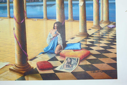 Orlando Quevedo Giclée Old Memories, Painting - Size: 43"L x 30"W x 0.01"H.