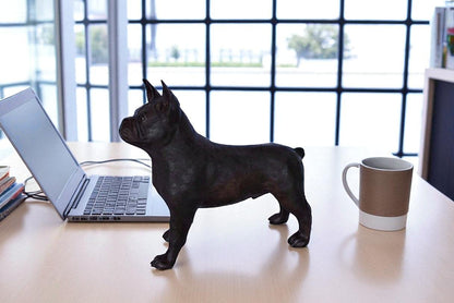 French Bulldog Standing Made of Bronze Statue - Size: 9"L x 20"W x 18"H.