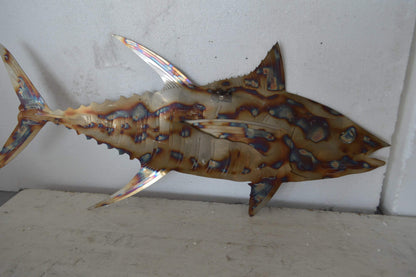 Jack fish laser cut steel wall mounted - Size: 25"L x 2"W x 12"H.