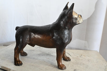 French Bulldog Bronze Statue Dog Figurine Sculpture 9"x20"x18"H