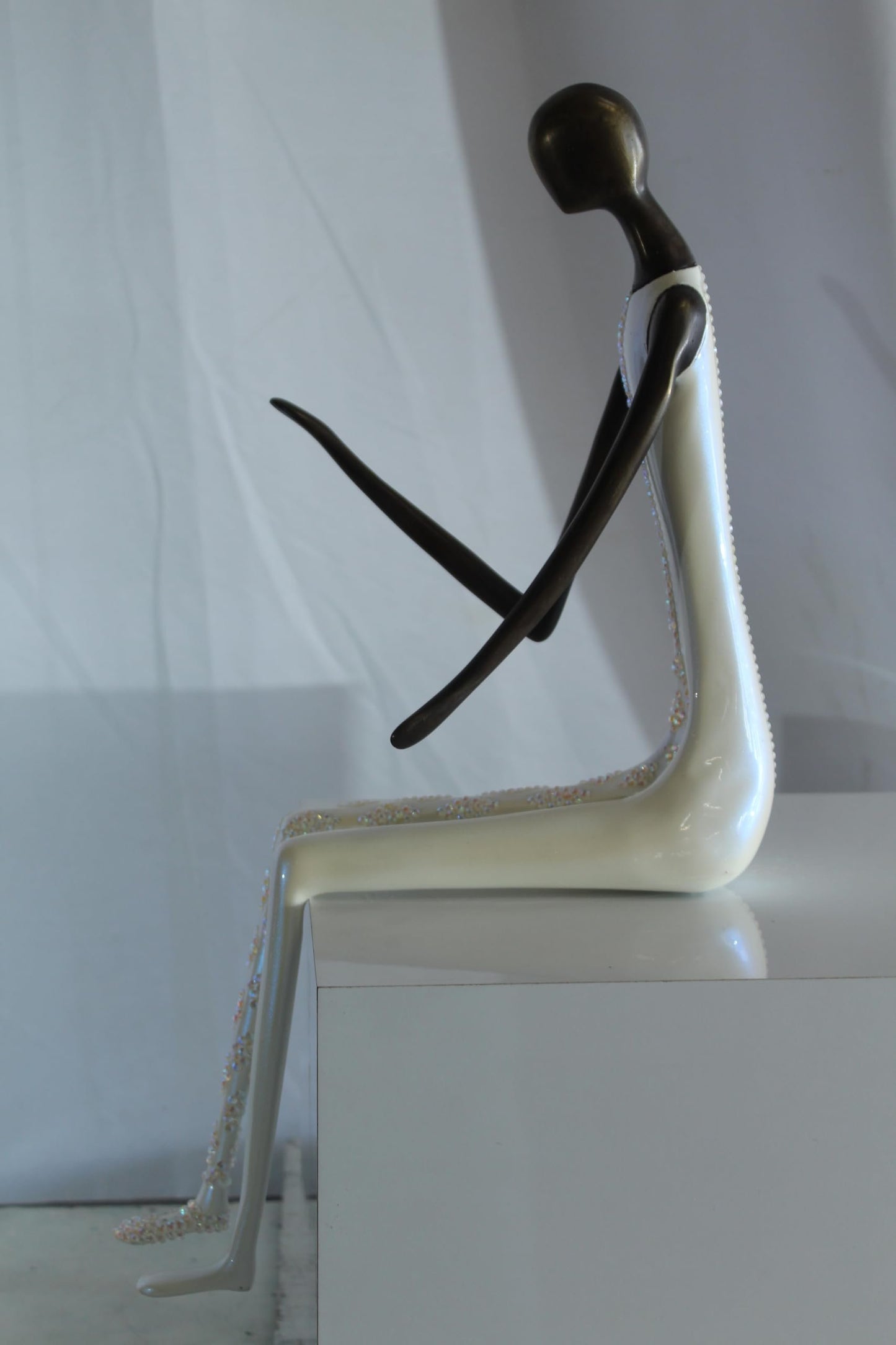 NIFAO Bronze Sculpture Fragments of Love by Liliana Mendez 10"x5"x20"H