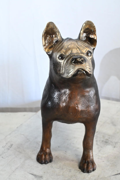 French Bulldog Bronze Statue Dog Figurine Sculpture 9"x20"x18"H