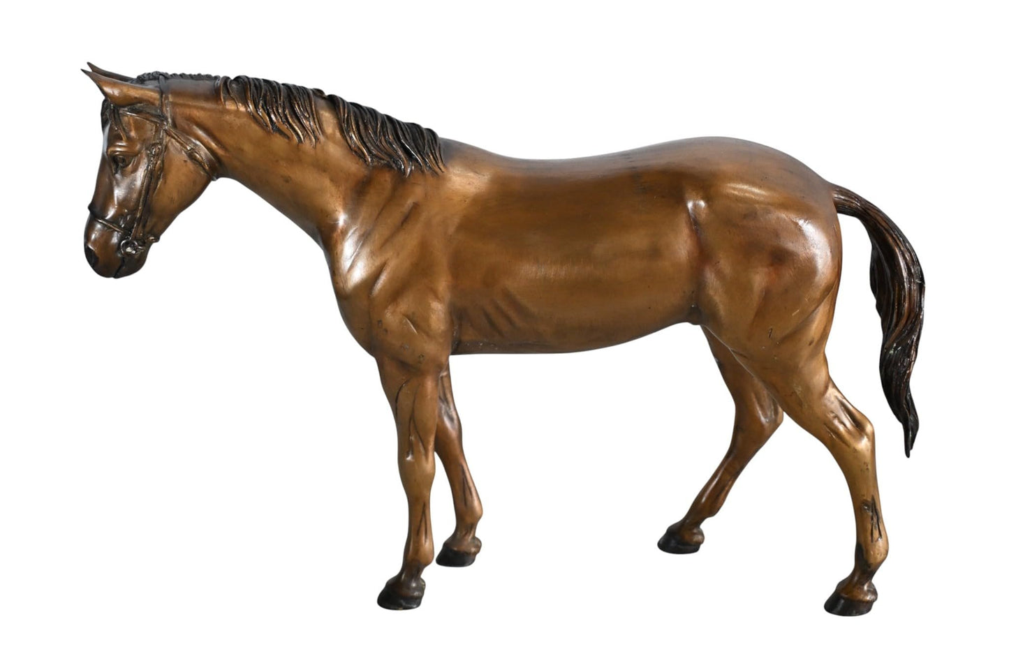 Standing Horse Bronze Statue Equestrian Sculpture Figurine 20"x5"x14"H