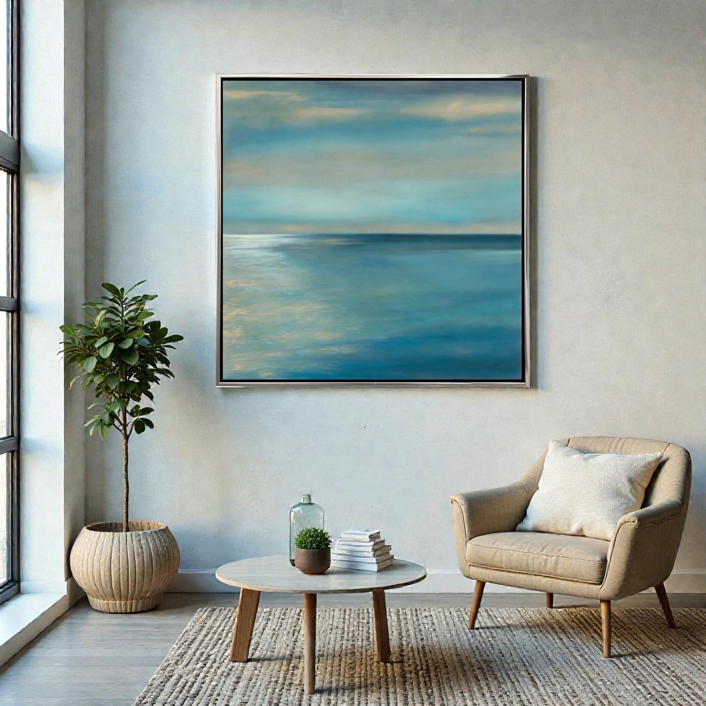 NIFAO Limited Edition Horizon by Mario Themme Abstract Art 41"x41"