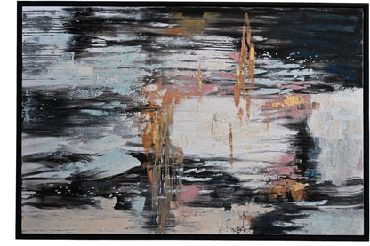 The Unfolding Abstract Canvas Painting Framed Modern Art 41"x61"