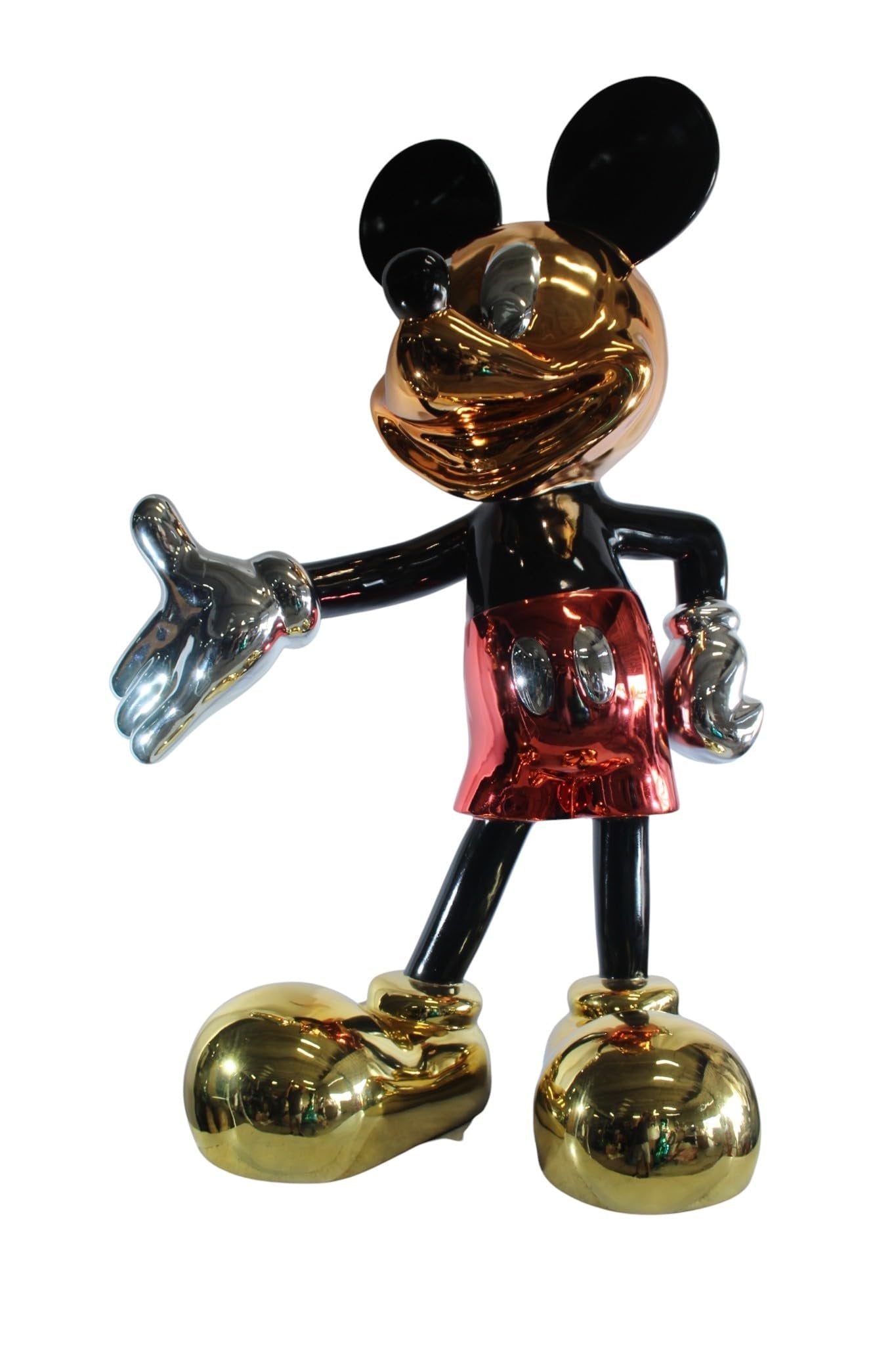 NIFAO Giant Cartoon Mouse Sculpture Metallic Pop Art Resin Statue 37"x20"x59"H