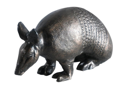 Foraging Armadillo Sculpture Aluminum statue Bronze Tone Finish 12"x6"x7"H