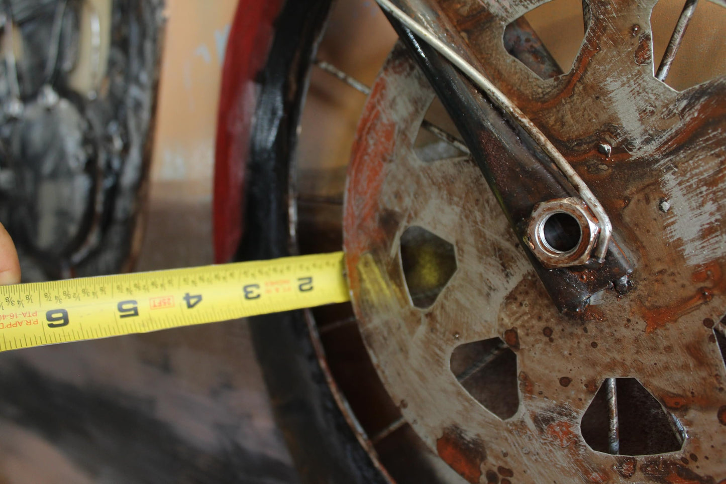 NIFAO Triumph Inspired Classic Motorcycle Painting on Metal 3D 79" x 2" x 40"H