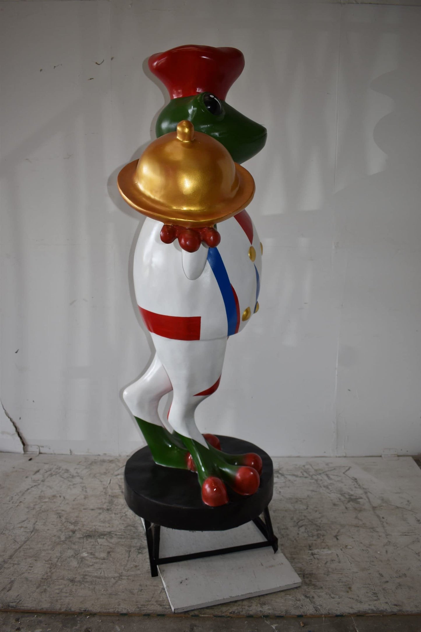 Giant Frog Chef Made of Resin Good for Outdoors Size: 41" x 30" x 70"H