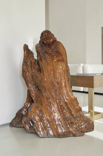Wood Carved Buddha CC7 -  Size: 32"L x 17"W x 35"H.