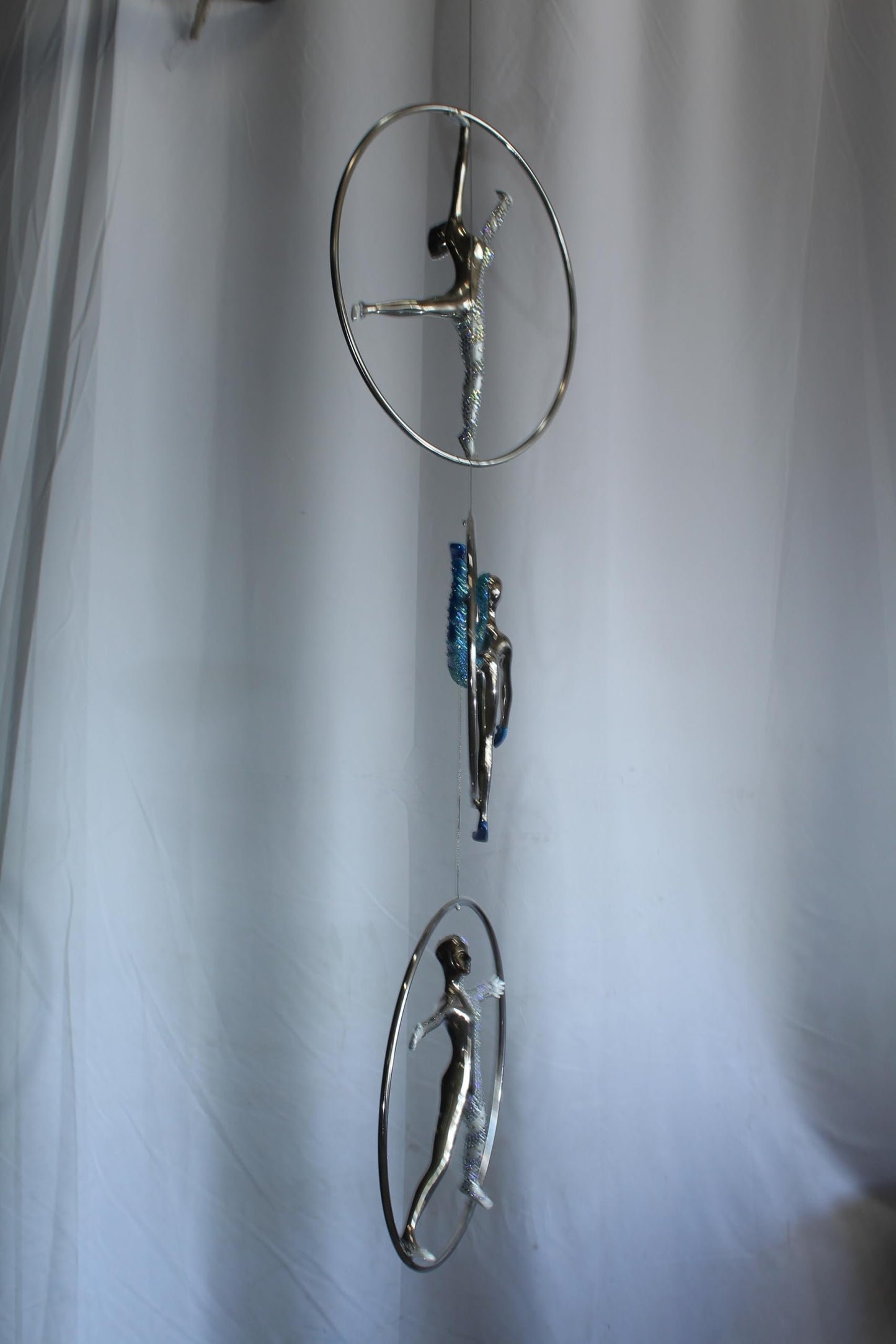 Bronze Sculpture Momentum by Liliana Mendez Hanging Mobile 16"x2"x52"H