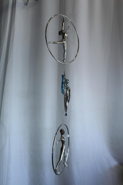 Bronze Sculpture Momentum by Liliana Mendez Hanging Mobile 16"x2"x52"H
