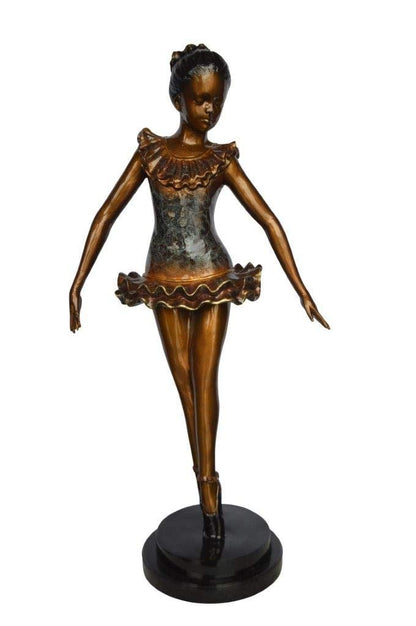 Ballet Dancer on Tippy Toes Bronze Statue -  Size: 25"L x 14"W x 47"H.