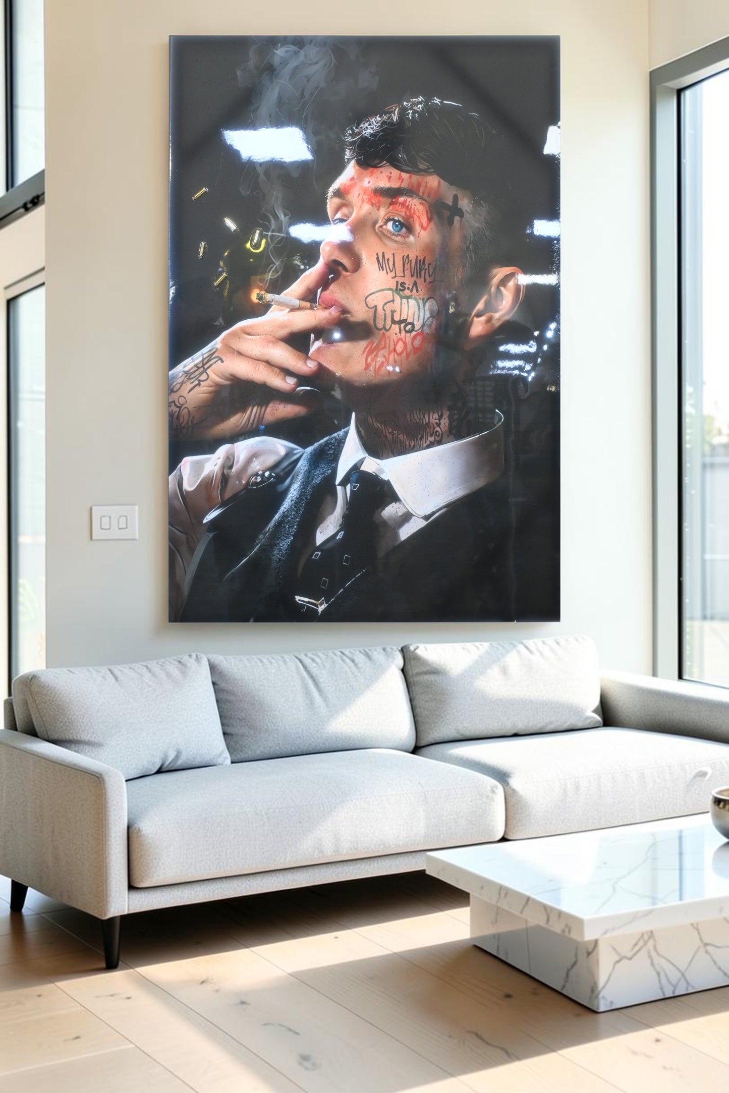 NIFAO Giant Thomas Shelby Peaky Blinders Pop Art Resin Canvas 40x60 Inch Wall Decor