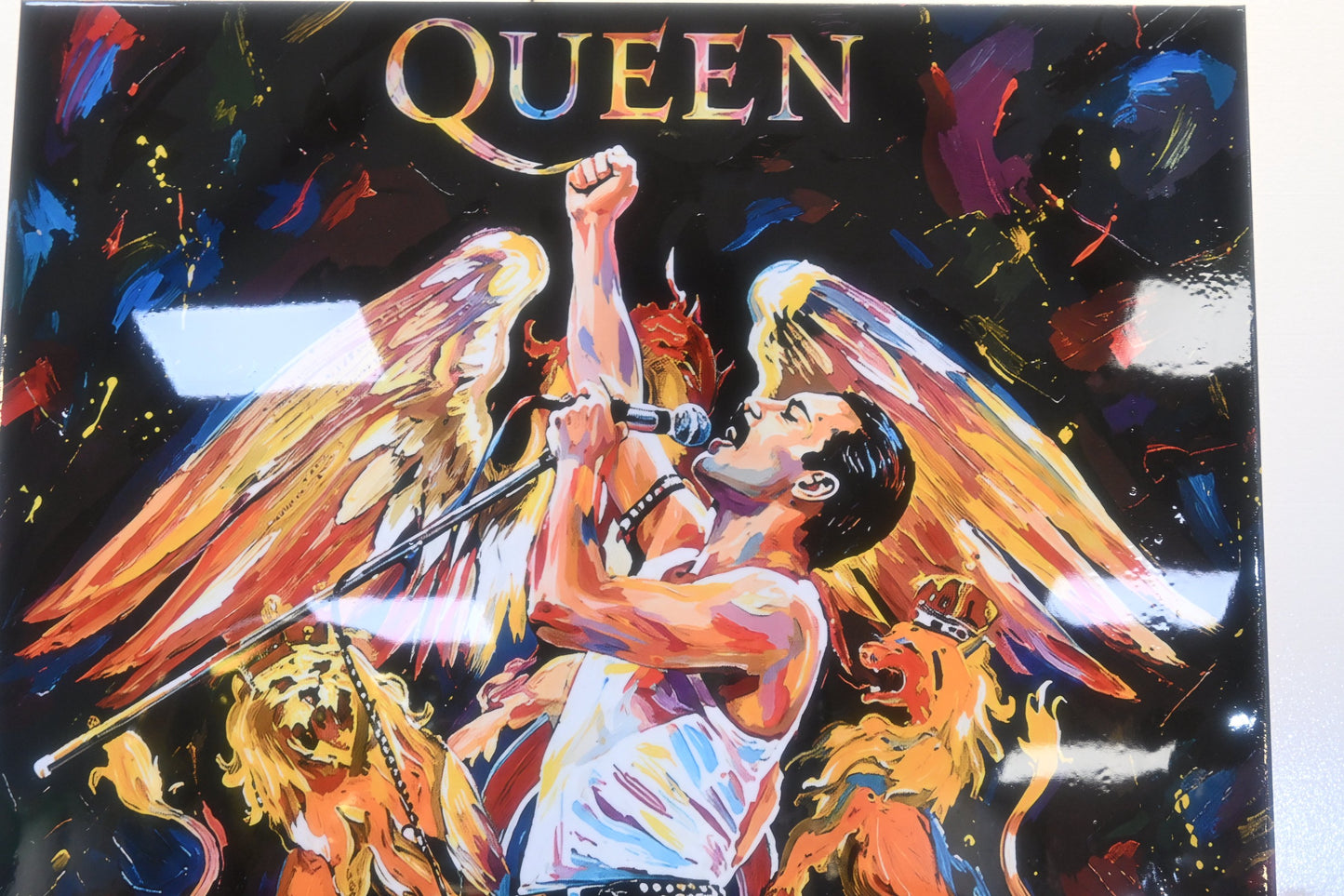Freddie Mercury Queen Tribute Pop Art Resin Canvas 40"x50"