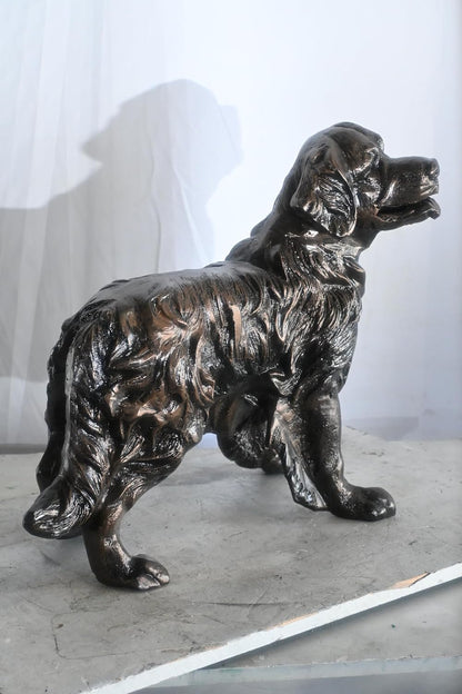Standing Golden Retriever Handcrafted Aluminum Dog Decor 23"x12"x21"H