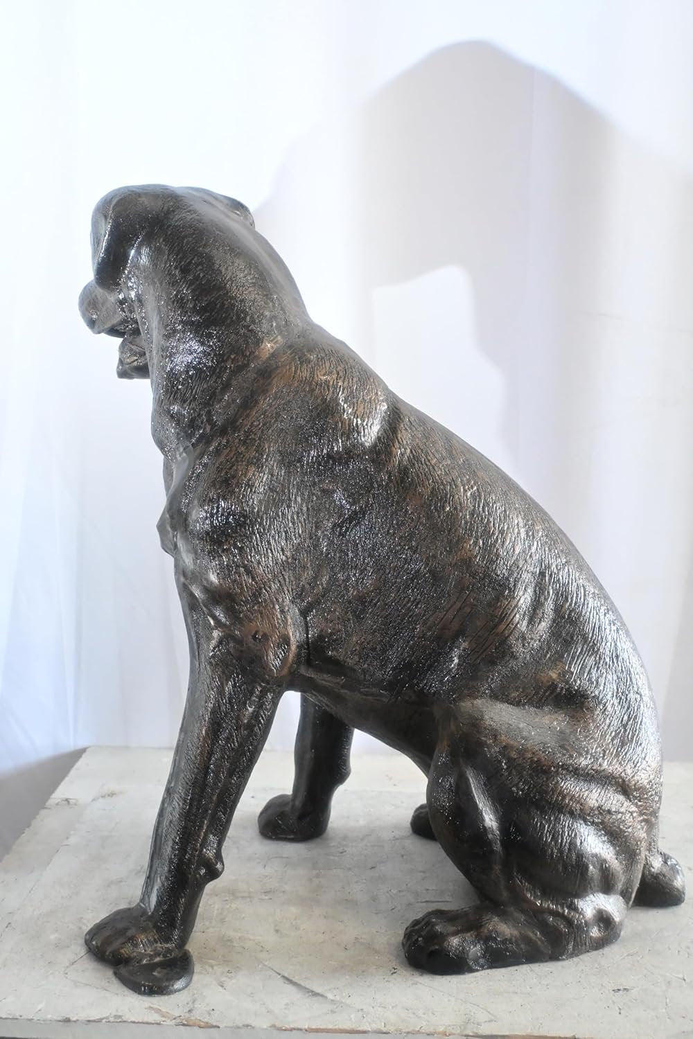 Life Size Sitting Rottweiler Handcrafted Aluminum Dog Statue 30"x14"x30"H