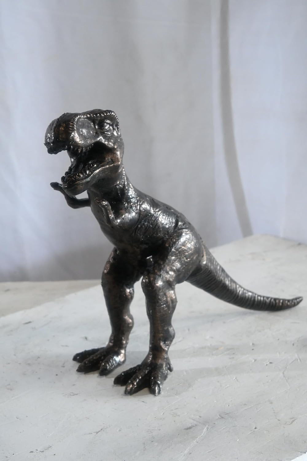 Cast Aluminum Tyrannosaurus Rex Statue Bronze Finish Art 16"x5"x13"H