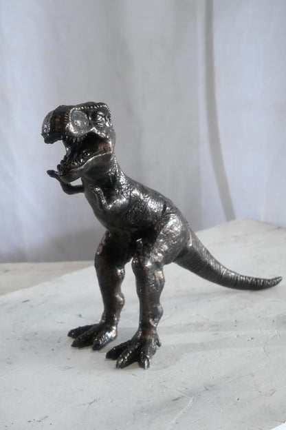 Cast Aluminum Tyrannosaurus Rex Statue Bronze Finish Art 16"x5"x13"H