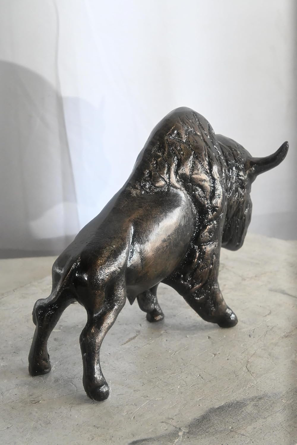 Detailed American Bison Buffalo Tabletop Aluminum Statue 16"x7"x11"H