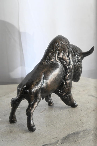 Detailed American Bison Buffalo Tabletop Aluminum Statue 16"x7"x11"H