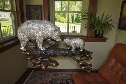 Bronze Family Bear Statue For Sale