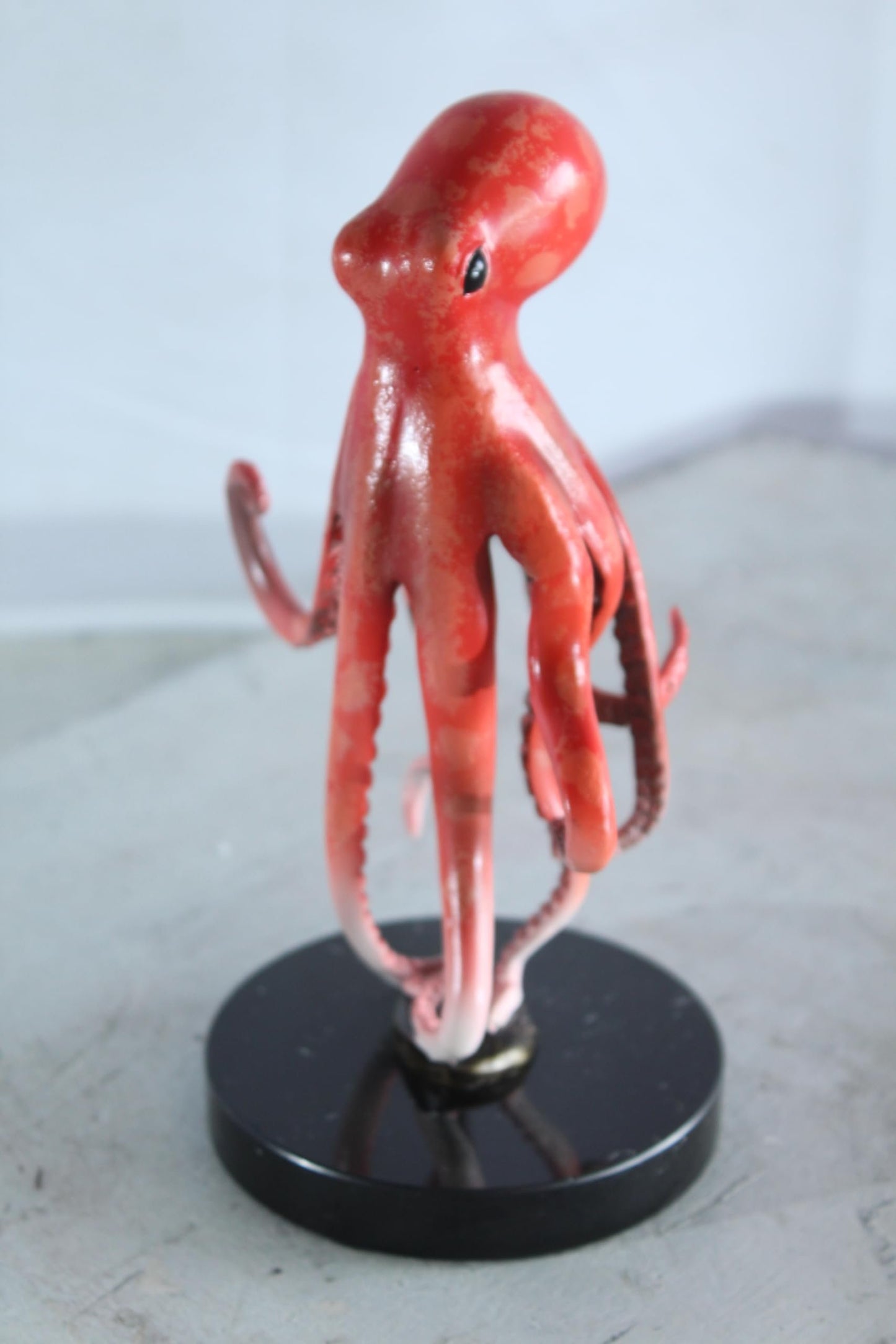 NIFAO Bronze Octopus Statue on Marble Base Coastal Tabletop Decor 6" x 5" x 11"H