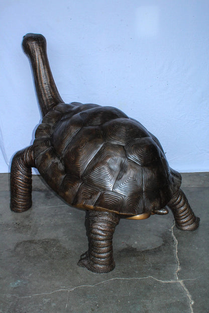 Giant Bronze Tortoise Statue with Detailed Textured Shell 66" x 41" x 59"H