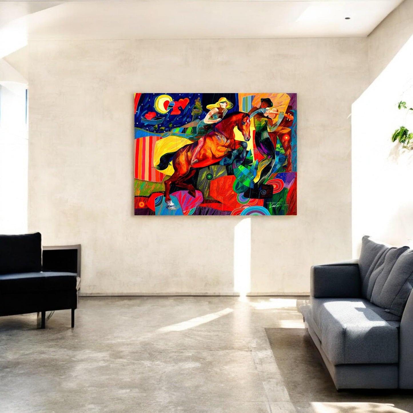 NIFAO Limited Edition Amy by Tadeo Zavaleta Colorful Art 40"x30"