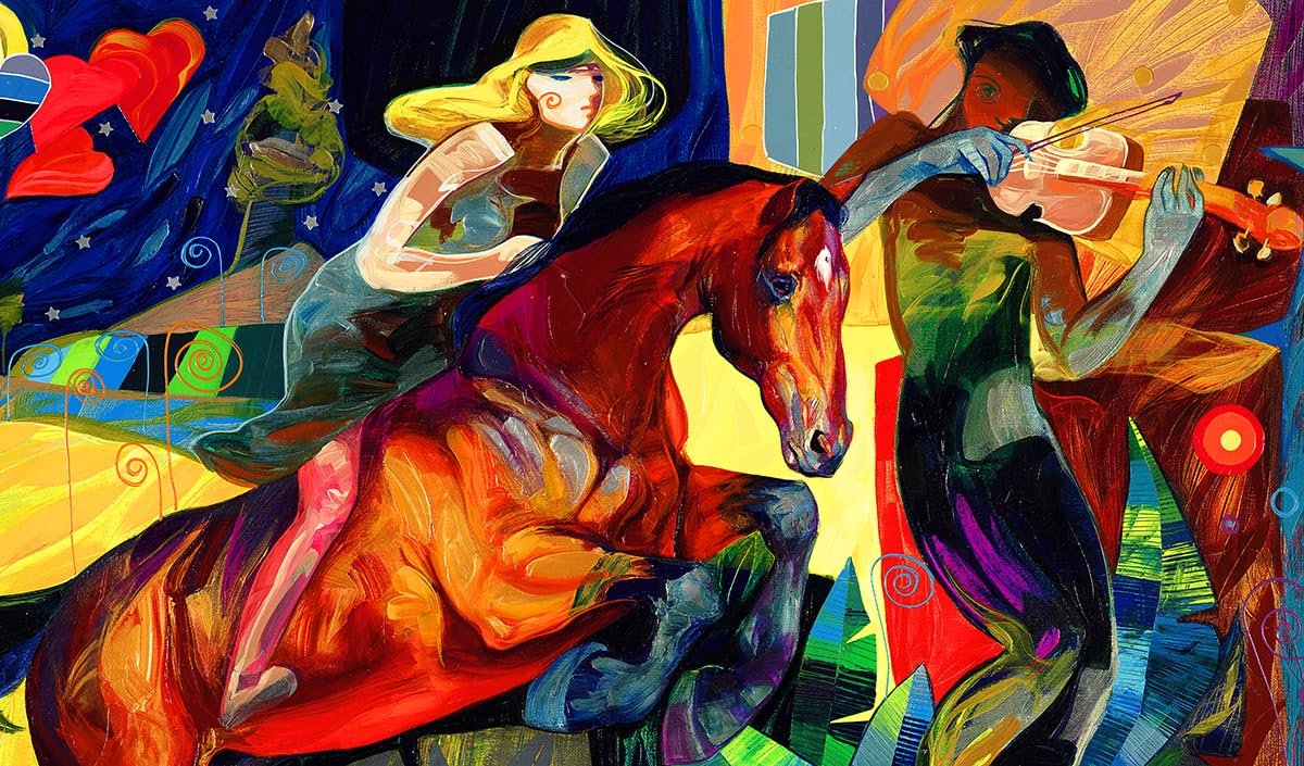 NIFAO Limited Edition Amy by Tadeo Zavaleta Colorful Art 40"x30"
