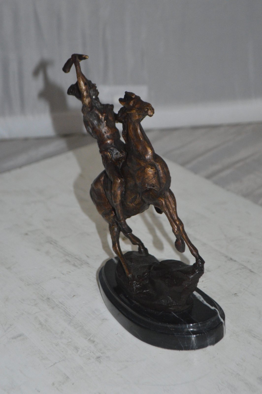 Scalp By Remington Bronze Statue -  Size: 3"L x 7"W x 10"H.