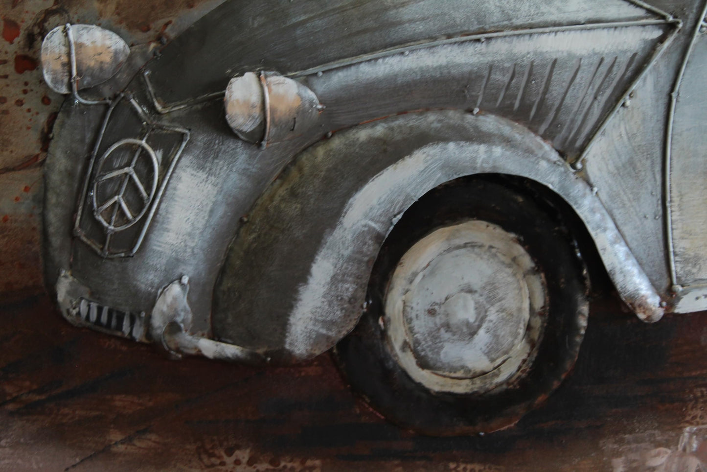 NIFAO Citroen Inspired Classic Van Painting on Metal with 3D Effect 79" x 2" x 40"H