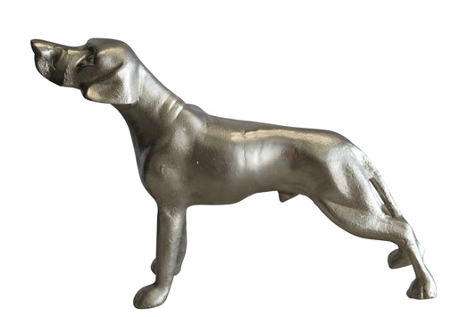 Aluminum Jagdhunde Dog Statue, Elegant Art Piece 22" x 6" x 15"H